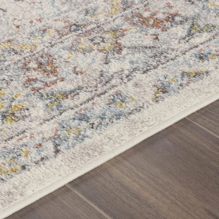 Livabliss Casablanca Vintage Teppich groß - Teppich Wohnzimmer 120x170 cm, Esszimmer, Schlafzimmer, Orientalischer Teppiche Boho Style - Carpet Living Room, Bunter Muster, Taupe und Creme – Bild 3