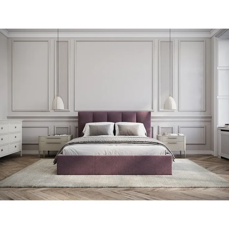 Vente-unique - KILACLO Bett Stoff Rot - B 213 cm x H 106 cm x L 170 cm – Bild 4