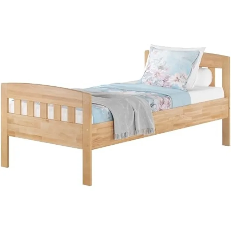 Erst-Holz Einzelbett 100x200 cm Buche, natur