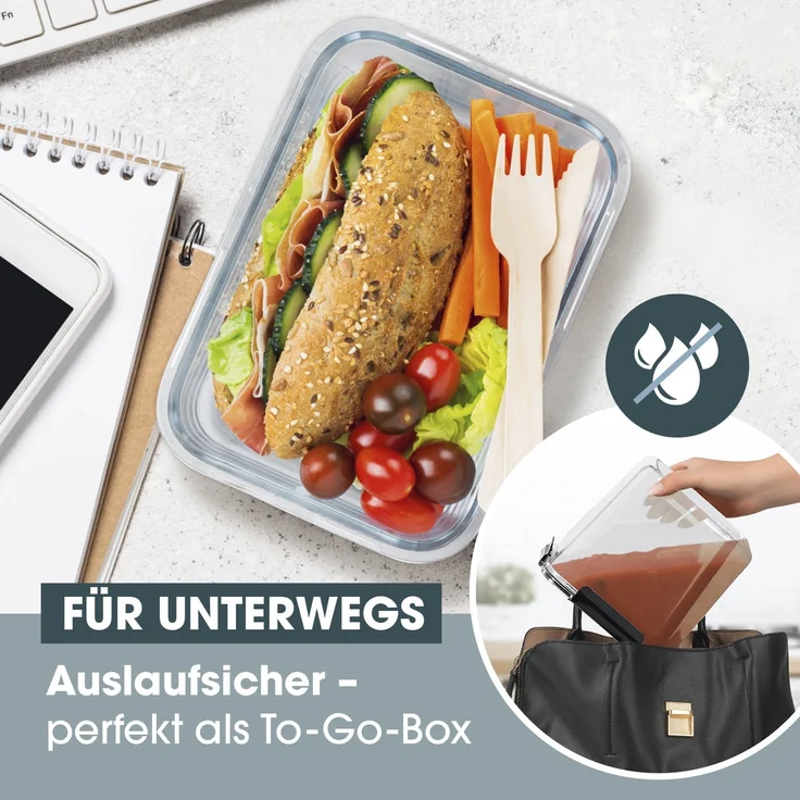 GOURMETmaxx Frischhaltedosen Klick-it 10-tlg. schwarz – Bild 5
