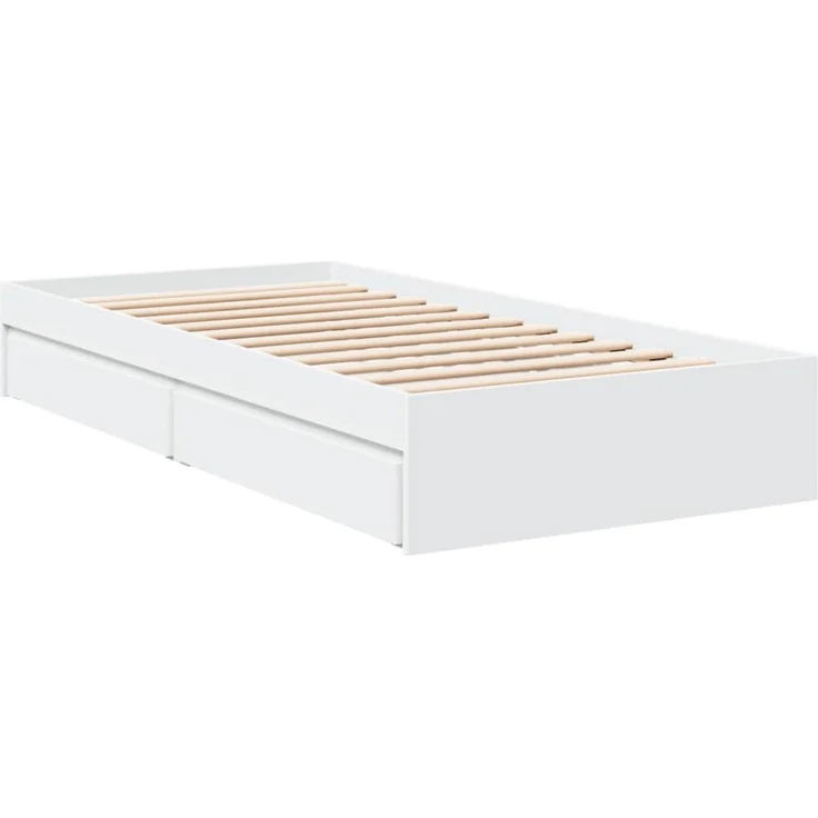vidaXL Bettgestell mit Schubladen Weiß 90x190 cm Holzwerkstoff 3280706 – Bild 6
