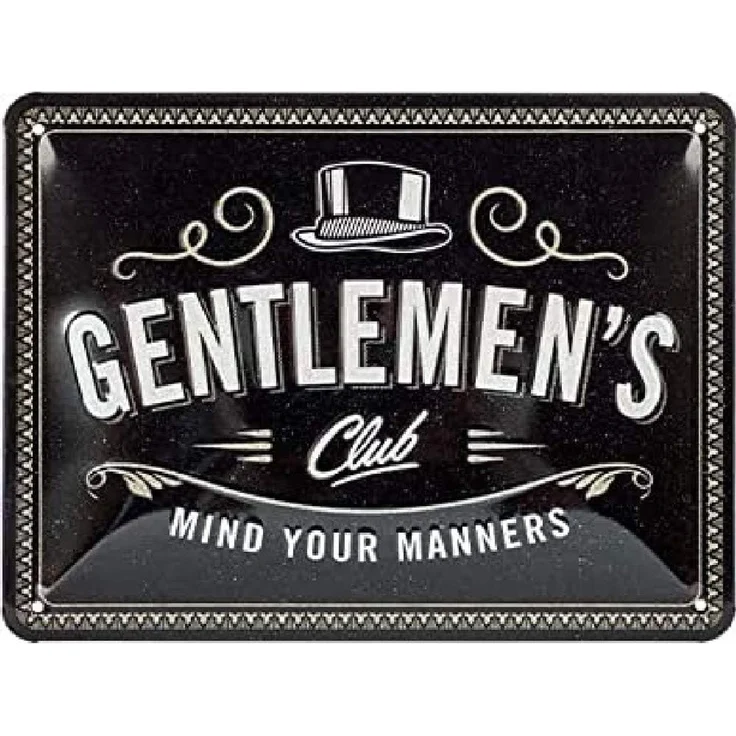 Nostalgic Art Blechschild 15x20 cm Gentlemens Club – Bild 1