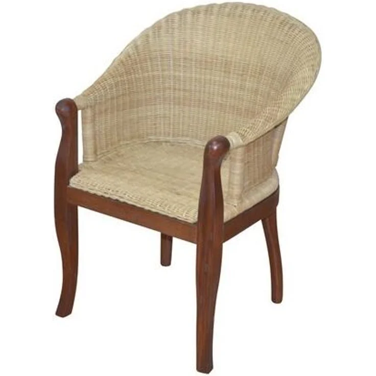 Rattan-Sessel "Berta" braun/beige – Bild 2