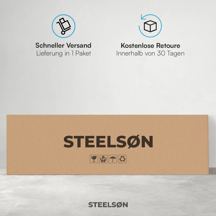 STEELSØN 'Mystra' Getränkekistenregal, Metall, schwarz, 115x95x33 cm, Getränkeregal für 6 Kisten – Bild 8