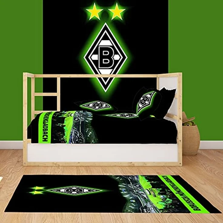 BERONAGE Kinderteppich Borussia Mönchengladbach Teppich Borussia-Park 100x120 cm, rechteckig, Höhe: 10 mm, rutschfest – Bild 4