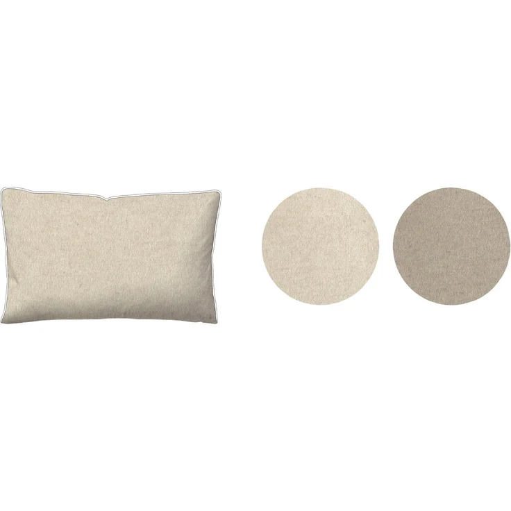 biberna Melange-Flanell Kopfkissenbezug MELANGE UNI, natur – Bild 3