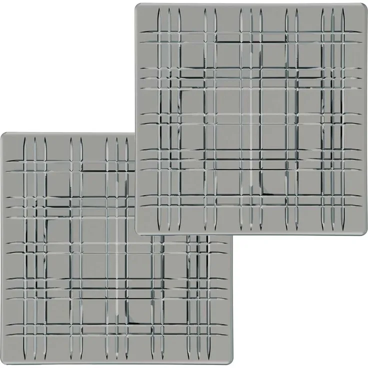 Nachtmann Square Geschirr Platte 21 cm smoke quadratisch 2er Set