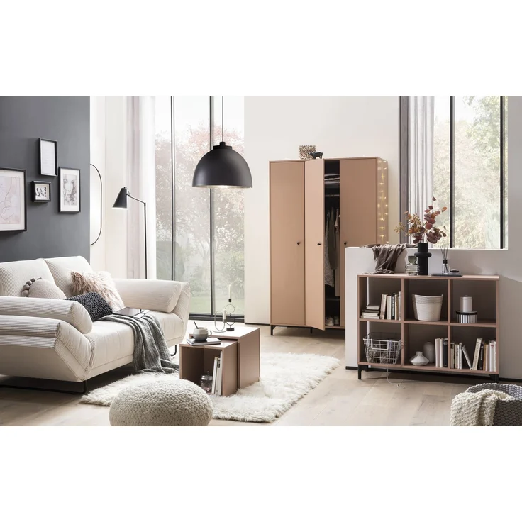 DOMO. collection Sofa 700 001, 2-Sitzer mit Federkernpolsterung und Schlaffunktion, verstellbare Armlehnen, 2er Couch, Polstergarnitur, 210 x 97 x 95 cm (BxTxH), creme – Bild 12