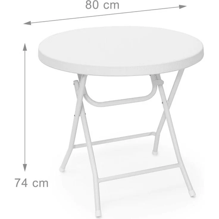 Relaxdays Gartentisch klappbar BASTIAN, 74 x 80 x 80 cm – Bild 4