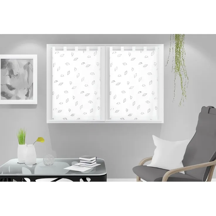 Soleil d'ocre Laurene Bise-Bise, Polyester, Weiß, 60x90 cm