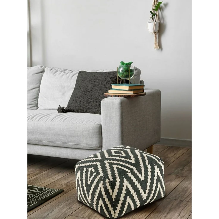 Amagohome Bodenkissen Kelim Sitzwürfel 50x50 H35cm Pouf Fußhocker Sitzhocker Bodenkissen Fuß – Bild 3