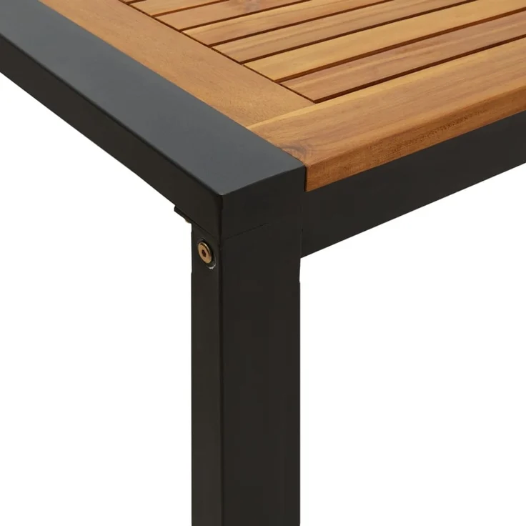 Gartentisch, Balkontisch mit Gestell U-Form 180 x 90 x 75 cm Akazie Massivholz – Bild 6