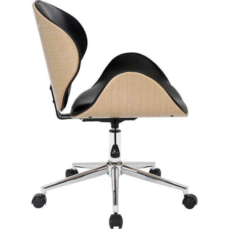 Calicosy Bürostuhl mit Dekor in heller Nussbaumoptik H84 cm – HERCULE - Helles Holz – Bild 3