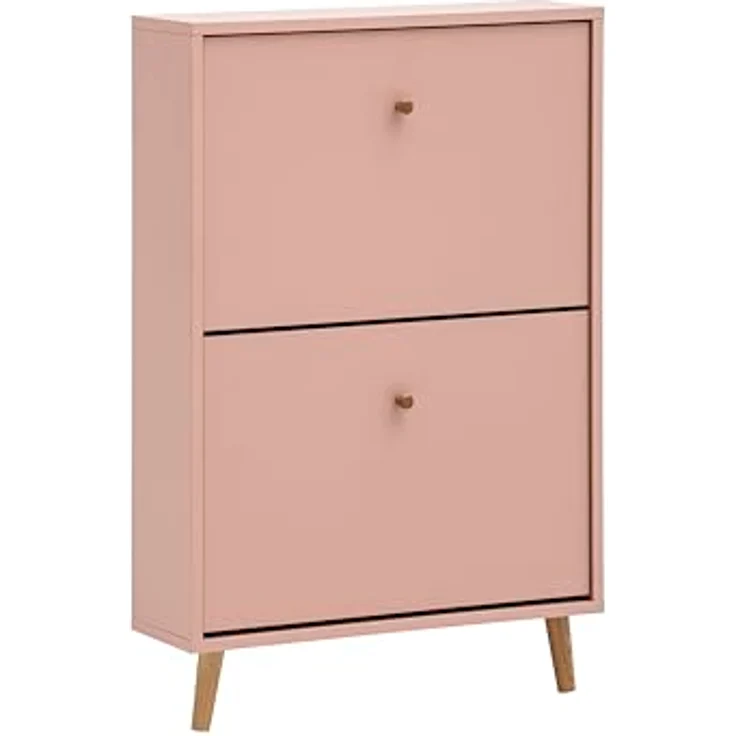 MID.YOU Schuhkipper, Aprikose, massives Holz aus Eiche und Esche, stehend, 59.8x92.2x19.55 cm, Garderobe, Schuhaufbewahrung – Bild 1