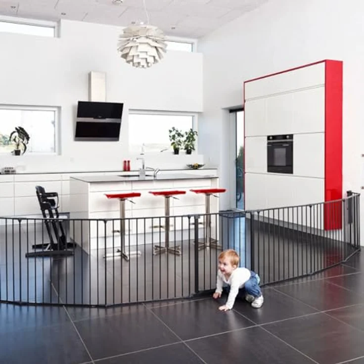 Baby Dan Konfigurationsgitter / Kaminschutzgitter Flex XL 90 - 278 cm, Anthrazit - Hergestellt in Dänemark und vom TÜV GS geprüft – Bild 13