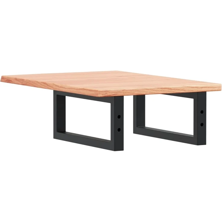vidaXL Waschtischplatte mit Halterung Stahl und Massivholz Eiche 3302557 – Bild 5