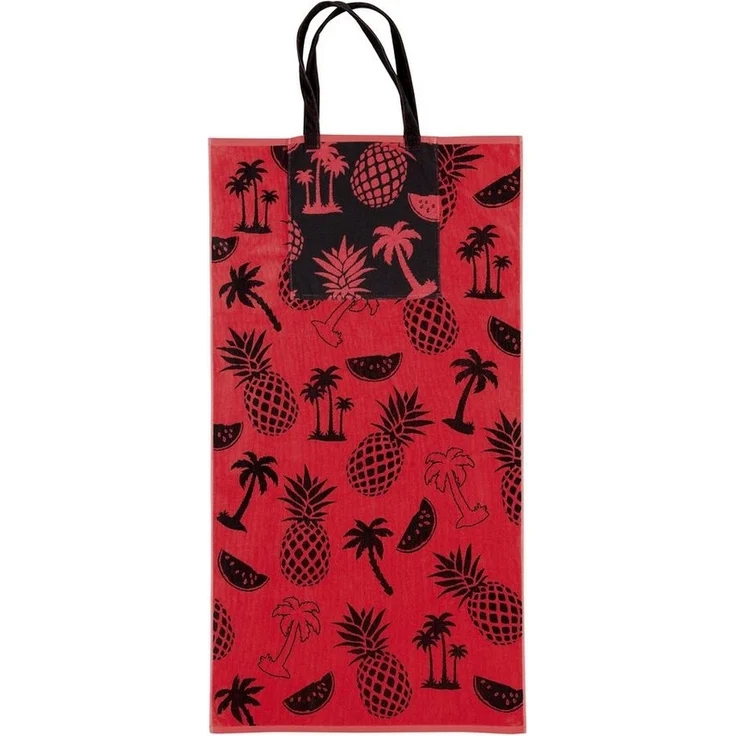 Delindo Lifestyle Strandtuch Strandtuch mit Schultertasche, Frottier (1-St), 2in1 – Bild 3