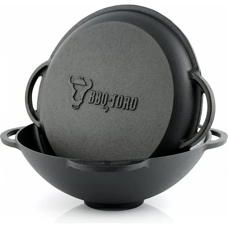 BBQ-Toro Grilltopf Kazan, Gusseisen Topf, 6,9 Liter, Traditioneller Gusstopf, Gusseisen