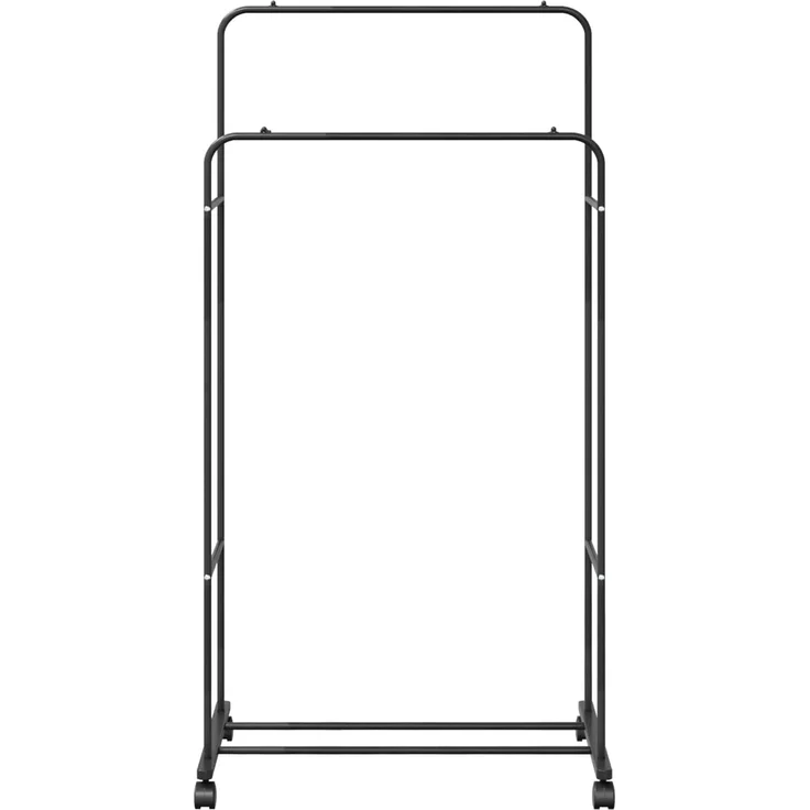 vidaXL Kleiderständer Uni Schwarz 80 x 53 x 156 cm 42021354 – Bild 4