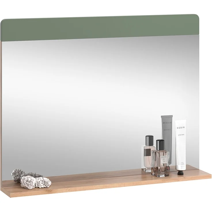 Badezimmerspiegel Izan Grün/Goldkraft Eiche 80.1 x 62 cm mit Ablage Vicco – Bild 6