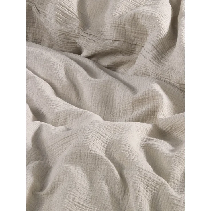 soma Bettwäsche Set Musselin 135x200 Baumwolle Natur natur, Baumwolle, 2 teilig, Geschenkidee atmungsaktiv weich sale Reißverschluss Partner Sommer – Bild 3