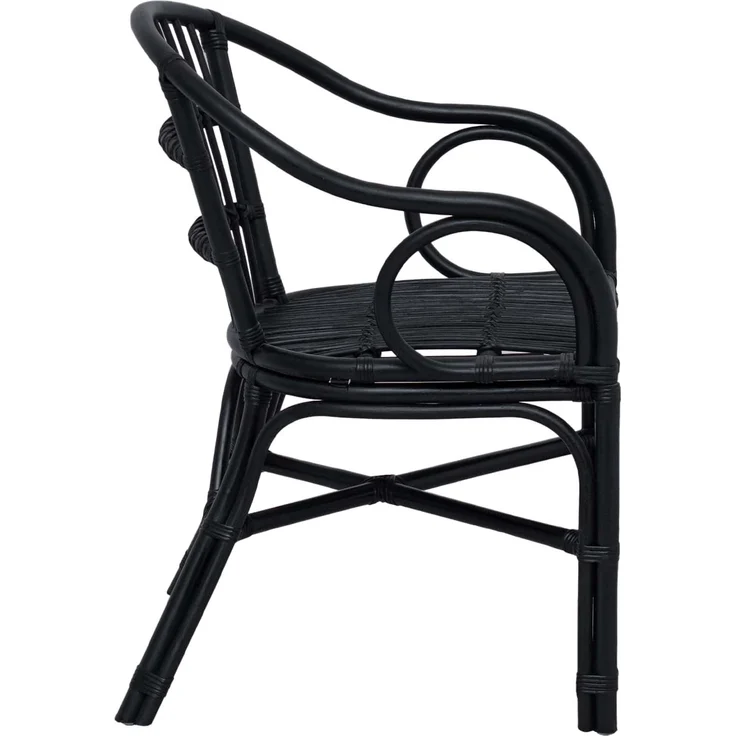 vidaXL Stapelstuhl Schwarz 58 x 60 x 81 cm Rattan 42033215 – Bild 5
