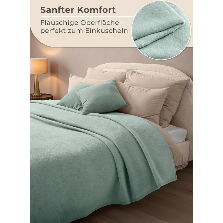 Wohndecke Kuscheldecke weich & flauschig – warme Baumwolldecke Überwurf Sofa, Laynenburg, Decke als Sofa-decke, Couchdecke, Wolldecke aus Baumwollmix – Bild 4