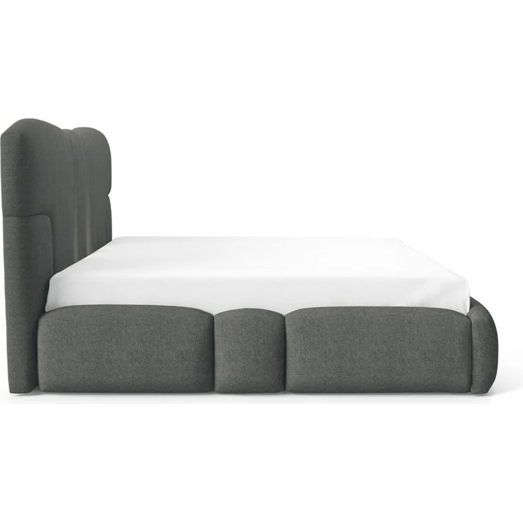 Polsterbett Schlafzimmerbett JORDAN 180x200cm in Stoff Doha Dunkelgrau – Bild 3