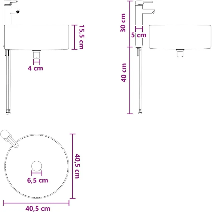 vidaXL Badezimmerschrank-Set 3 stk. Grau Sonoma 129 x 44,5 x 80 cm 3405952 – Bild 12
