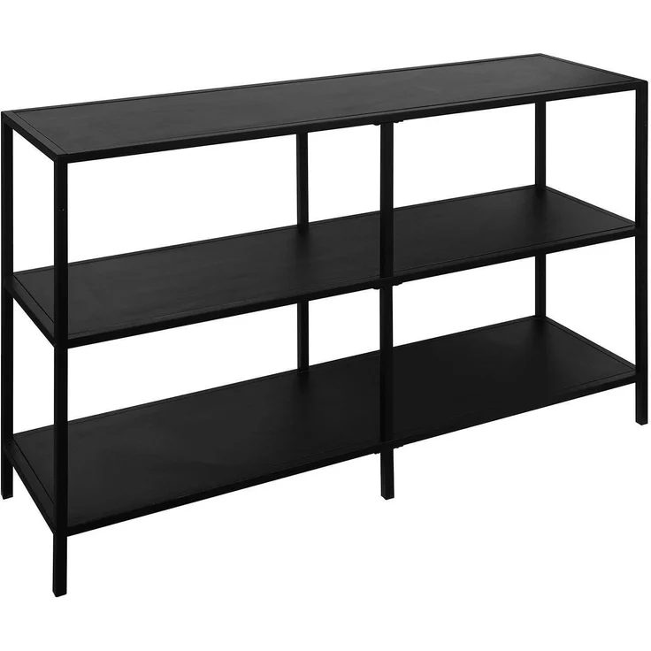 Regal Dylan / 300.001754, Holzwerkstoff, Stahl, Schwarz, Holzfarben, 120 x 80 x 34 cm – Bild 2