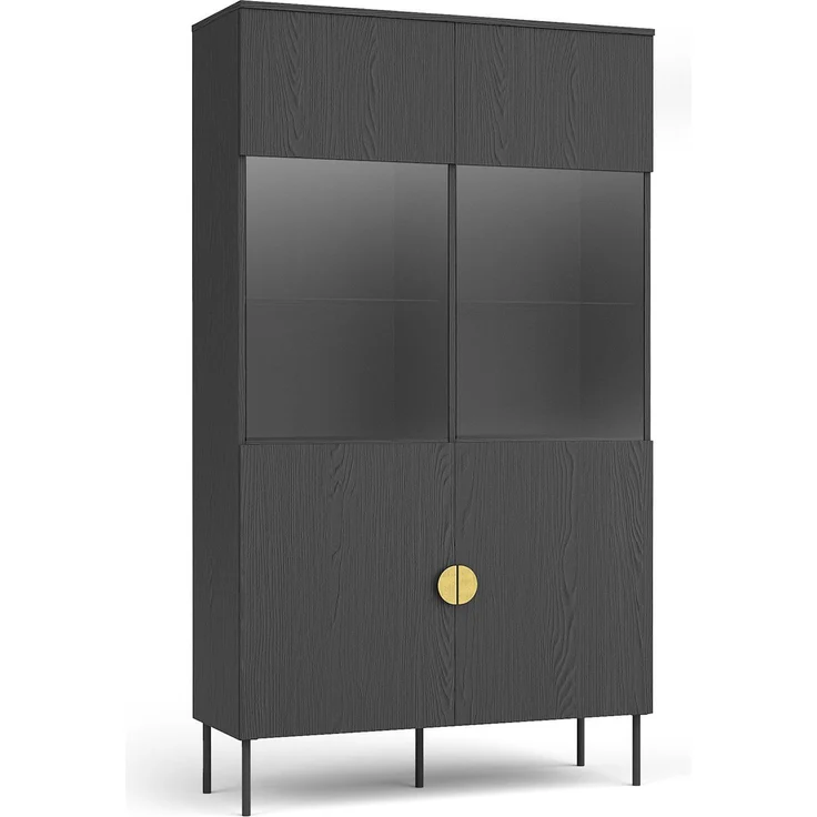 Vitrine Mond Vitrinenschrank 106x40x187cm 2-türig Ausführung grau