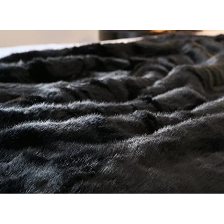 Wohndecke Felldecke (Kunstfell) "Zobel schwarz", Wohnen und Accessoires GmbH & Co. KG – Bild 7