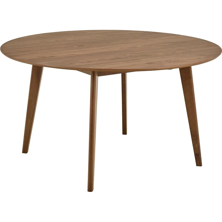 AC Design Furniture Roxanne rund Esstisch, Tischplatte matt Walnuss UV Lackiert Funier, Gestell Walnuss gebeizt SH Lack Rubberwood, Ø140x76 cm – Bild 1