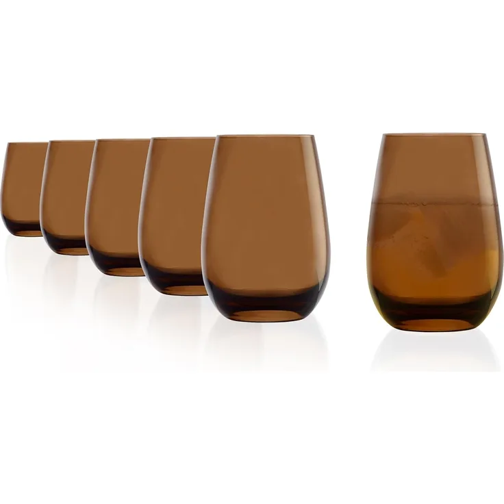 Stölzle Lausitz ELEMENTS Becher 465 ml braun 6er Set