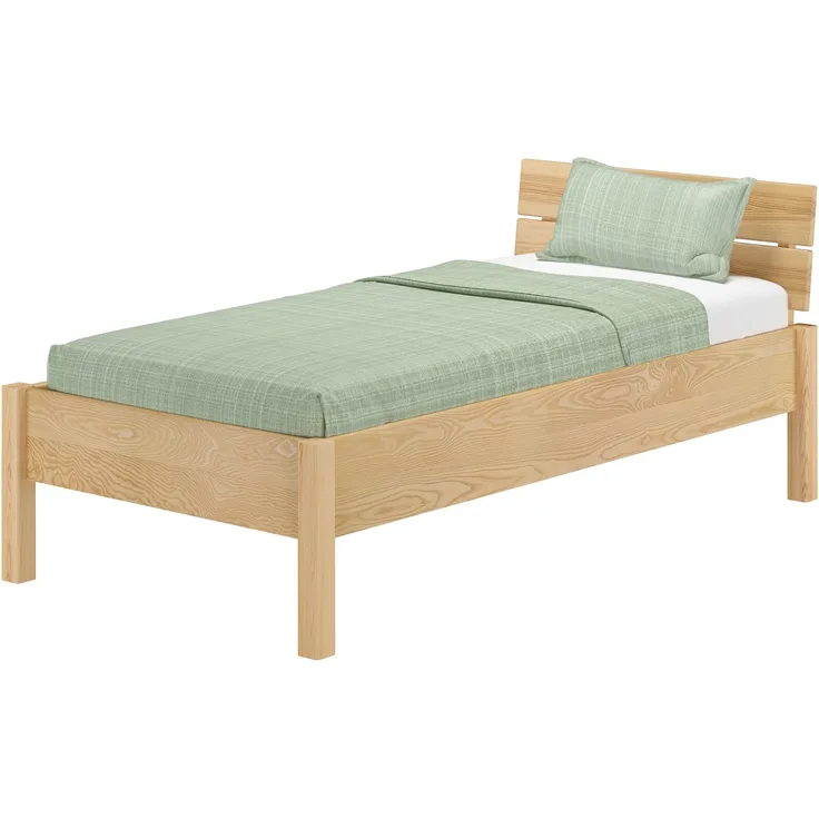 Metallfreies Bettgestell Esche 90x200 Holzbett V-60.90-09KoR50 cm x 7 x 7