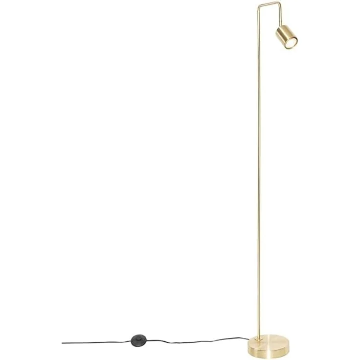Qazqa Stehlampe Java, ohne Leuchtmittel, GU10, Gold/Messing, Modern, Stahl, 1-flammig – Bild 1
