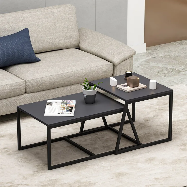 Skye Decor 'Minimal - Anthracite' Couchtisch, Anthrazit, 75 x 38 x 50 cm