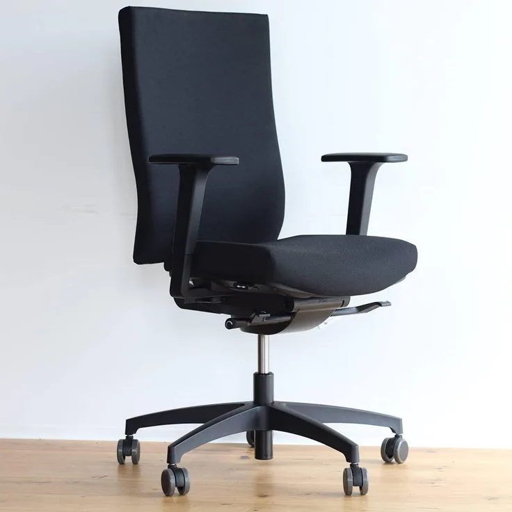 Dauphin @Just motionflex AJ 3661, Bürostuhl mit hoher Vollpolster Rückenlehne, individuell anpassbar, Deutscher Hersteller (schwarz)