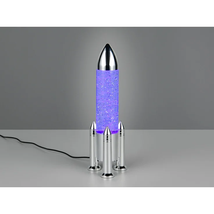 Deko RGB LED Tischleuchte APOLLO Raketenlampe per USB betrieben, Höhe 33cm – Bild 6