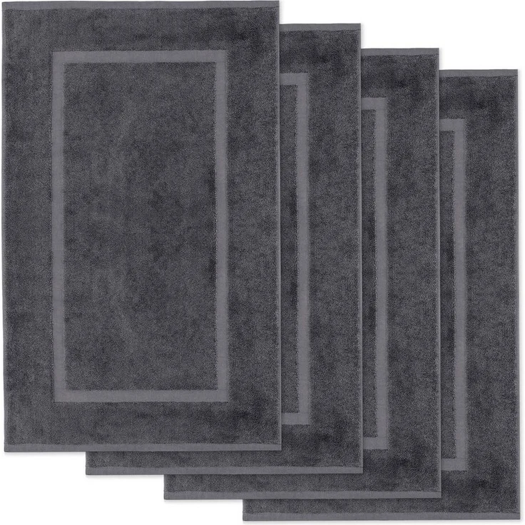 Lavea Badematte 4er Set Badeteppiche Elena Frottee 50x80 cm Badvorleger, 100% Baumwolle, 500 g/m² Frottier, weich & saugstark, pflegeleicht – Bild 5