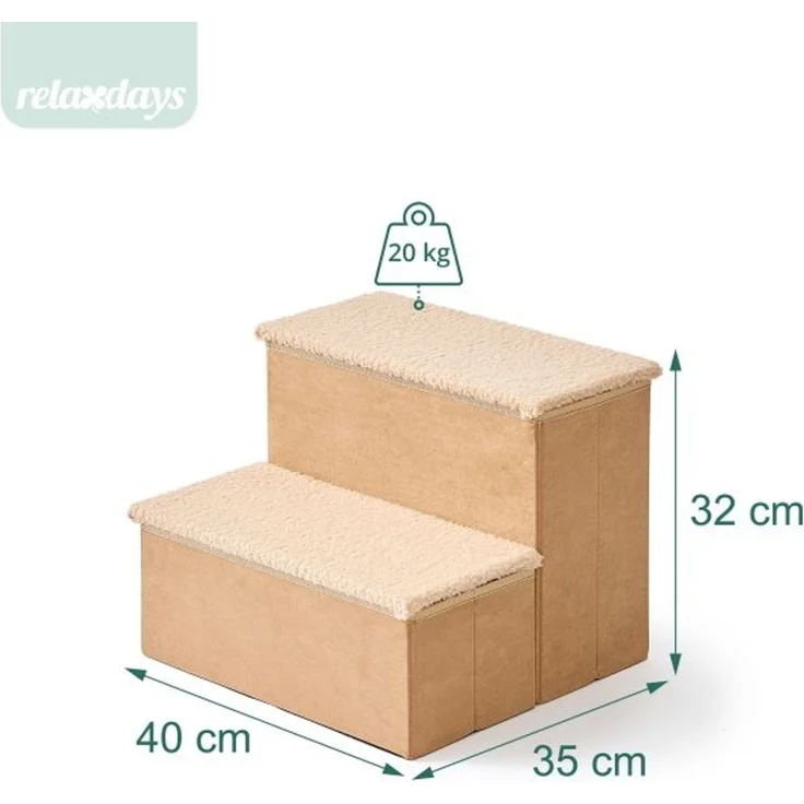 Relaxdays Faltbare Hundetreppe mit Stauraum – Bild 4