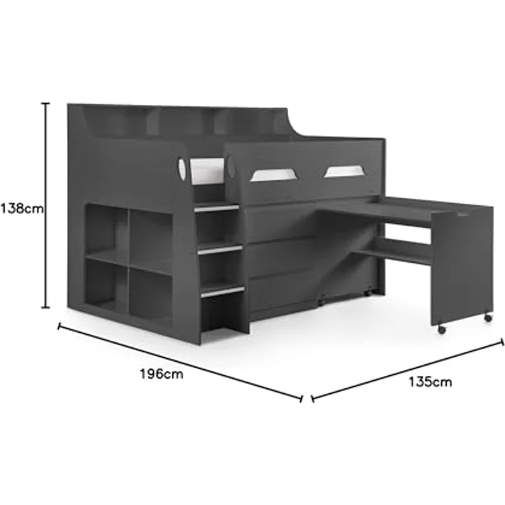 Julian Bowen Jupiter Halbhochbett Anthrazit – Bild 2
