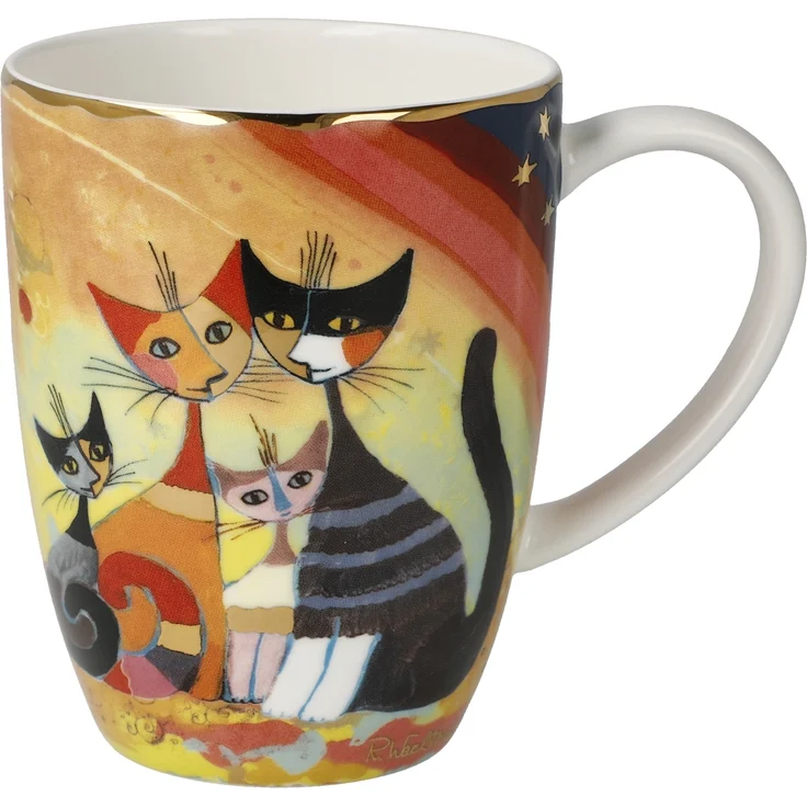 Goebel Tasse Herbstkatzen 9x11x12.5 cm, Porzellan, Spülmaschinengeeignet, Mikrowellengeeignet – Bild 1