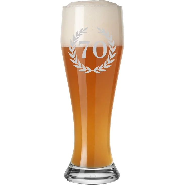 Luxentu Weizenglas Weißbierglas 0,5 Liter - 70. Jubiläum