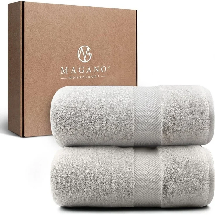 MAGANO Handtücher Set, Bambus & Baumwolle, Luxusqualität, (Set, 2-St), Gewebedichte 600g/m², Handtuch 50x70 cm oder Duschhandtuch 70x140 cm – Bild 5