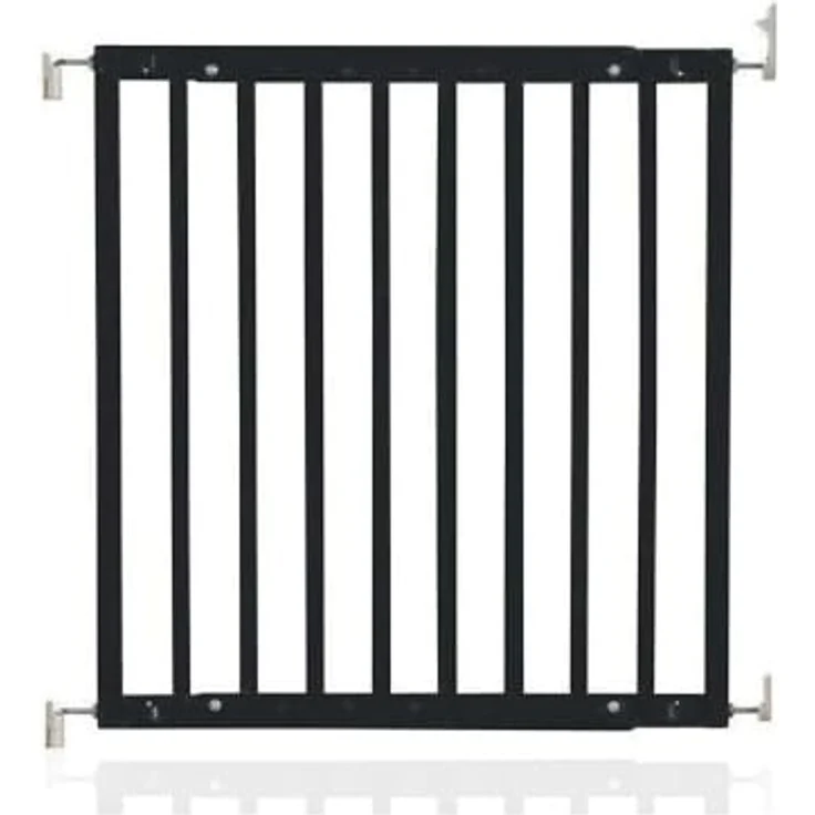 Safetots Robustes Holz Babygitter für Treppen, Schwarz, 63. 5 cm - 105. 5 cm, Holz Schraubgitter, Schraubbefestigung als Sicherheitssperre, stilvolles Design und praktisches Sicherheitsgitter – Bild 2