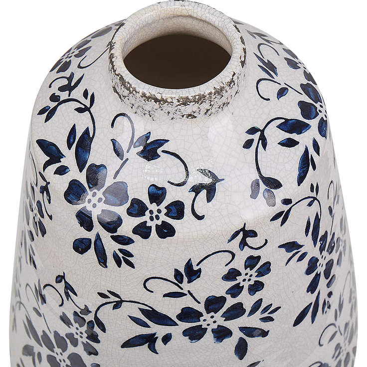 Blumenvase MARONEIA Steinzeug 25 cm Weiß – Bild 4