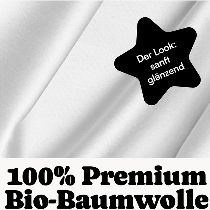 Seralino Bettwäsche Mako Satin Bettwäsche (100% Bio Baumwolle) mit Kissenbezug, 2 teilig, Fairtrade/ GOTS zertifiziert, uni Bettwäsche Set mit Reißverschluss – Bild 3
