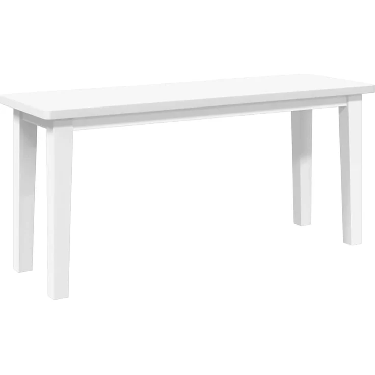 vidaXL Bank 90 cm Weiß Massivholz Gummibaum 4102599 – Bild 6