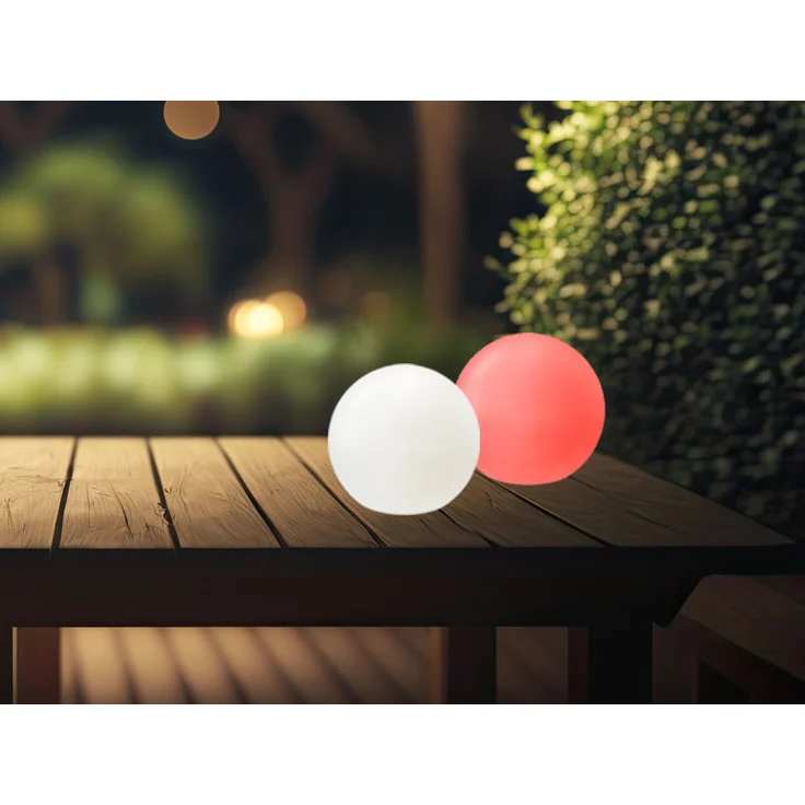 2er SET Solar Outdoor Kugelleuchten Ø 18cm mit RGB Farbwechsel – Bild 1